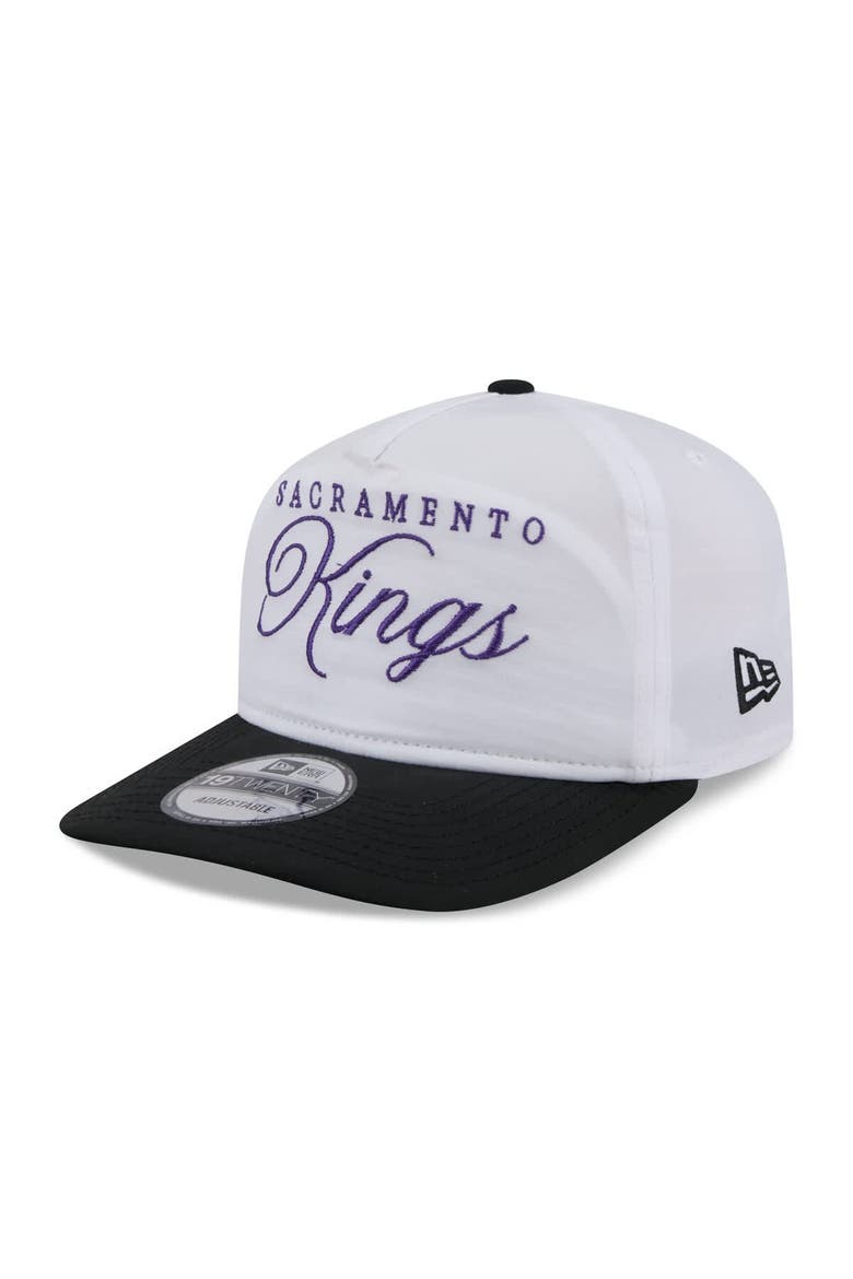 Men's New Era White/Black Sacramento Kings 2025 NBA Draft On-Stage Nylon 19TWENTY Adjustable Hat, Alternate, color, White