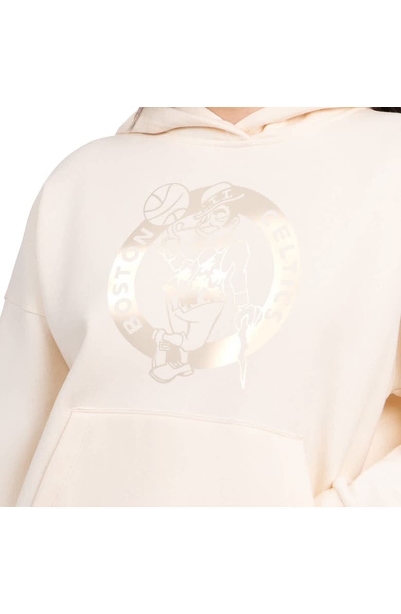STARTER Women's Starter  Cream Boston Celtics Pastel Relaxed Hoodie, Alternate, color, Cream