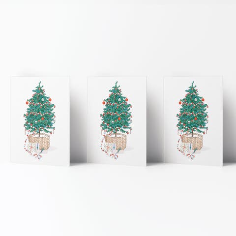Winter/Holiday Greeting Card Pack Sets (3 ct) Oh Christmas Tree