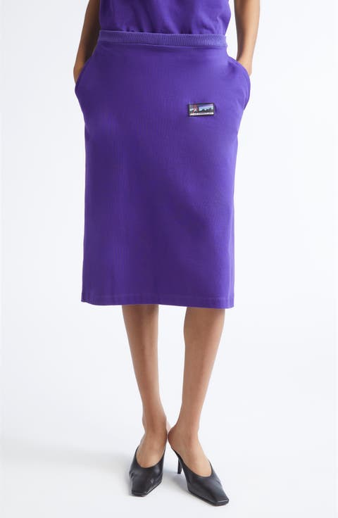 Johanna J.K. Finance Label Jersey Pencil Skirt