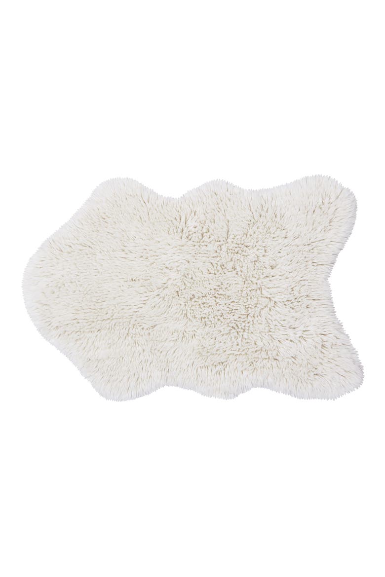 Woolly Woolable Washable Wool Rug, Main, color, WHITE