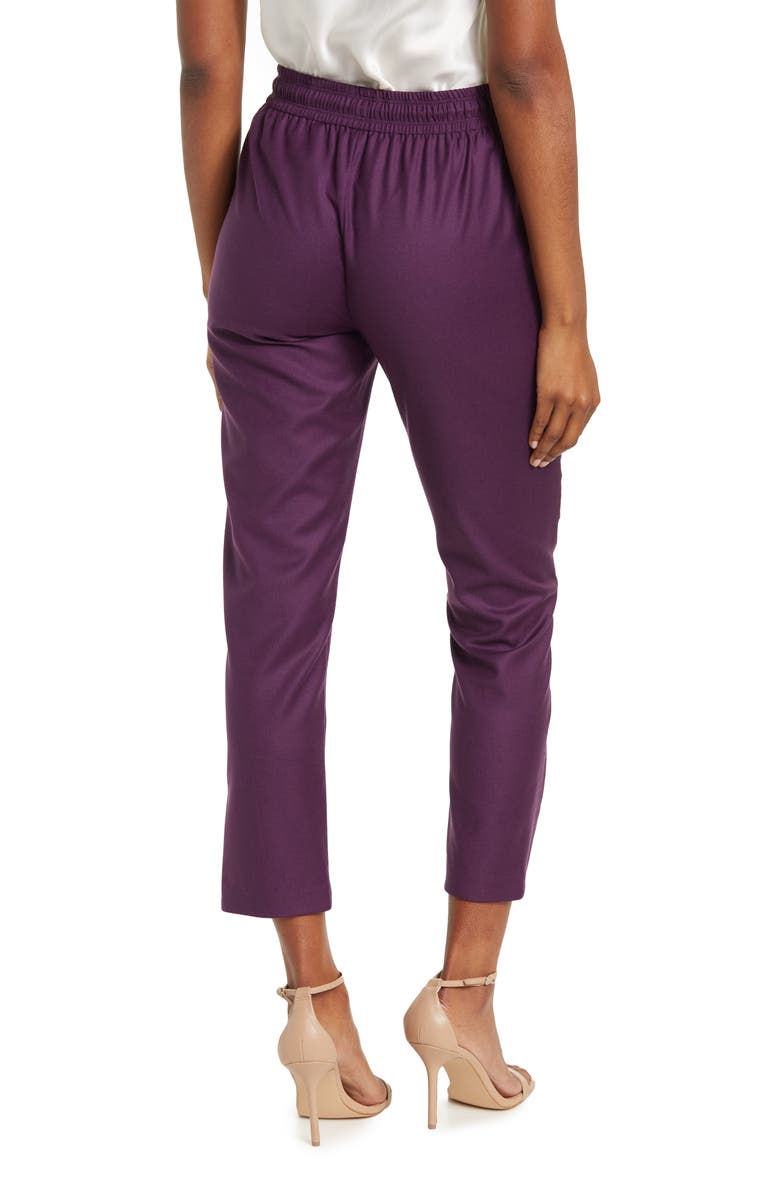 Theory Pull-On Wool Drawstring Pants, Alternate, color, 
