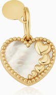 Oradina 14K Gold Heart to Heart Pendant Charm