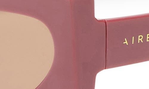 Aire Electra 49mm Small Cat Eye Sunglasses In Terracotta/hazel Tint