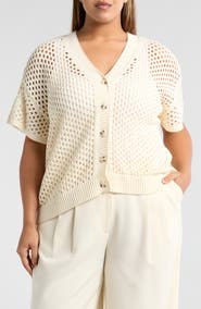 DR2 by Daniel Rainn Open Stitch Cardigan Sweater