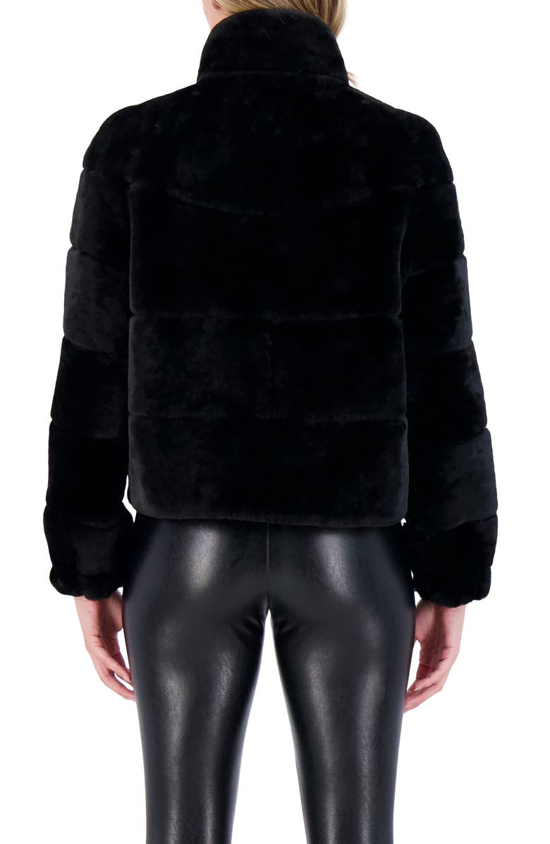 GORSKI Genuine Shearling Horizontal Zip Jacket, Alternate, color, Black