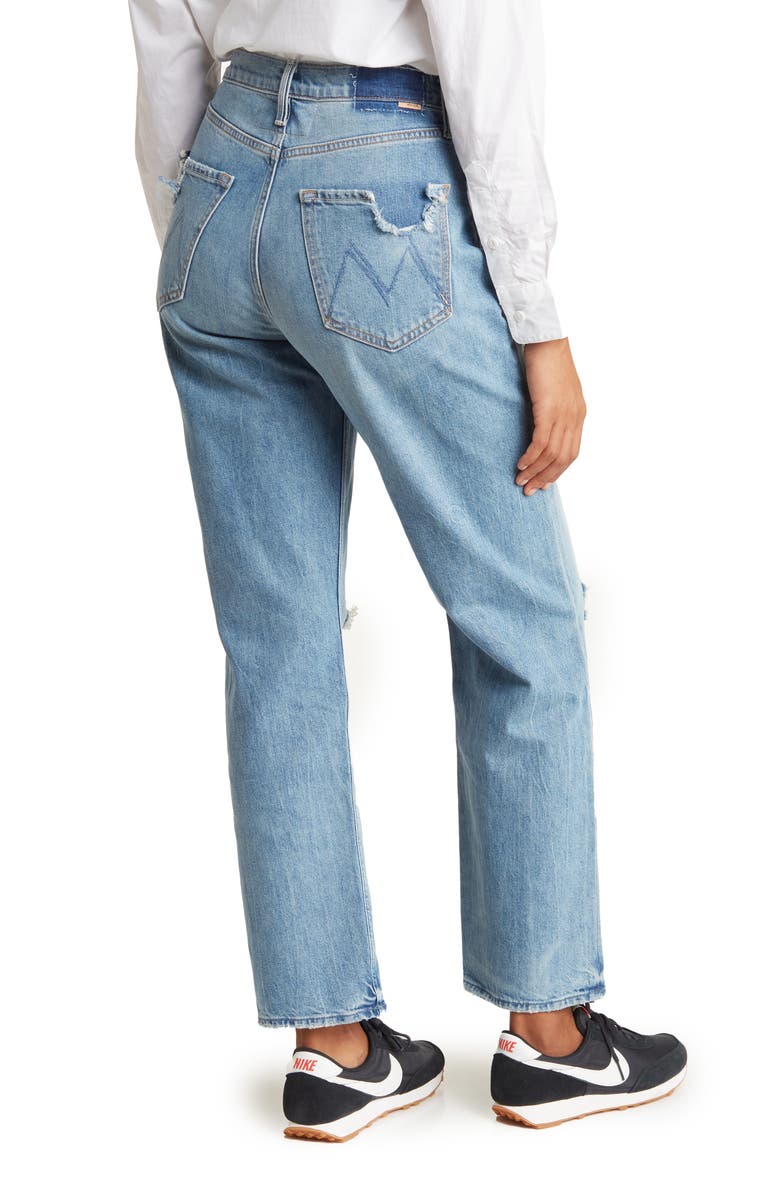 MOTHER High Waist Study Hover Straight Leg Jeans, Alternate, color,