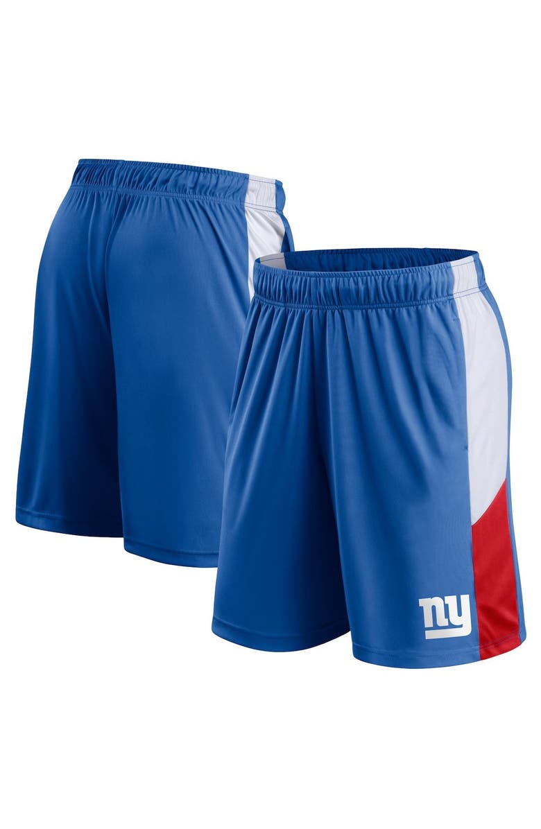 FANATICS Men's Fanatics Branded Royal New York Giants Prep Colorblock Shorts, Main, color,