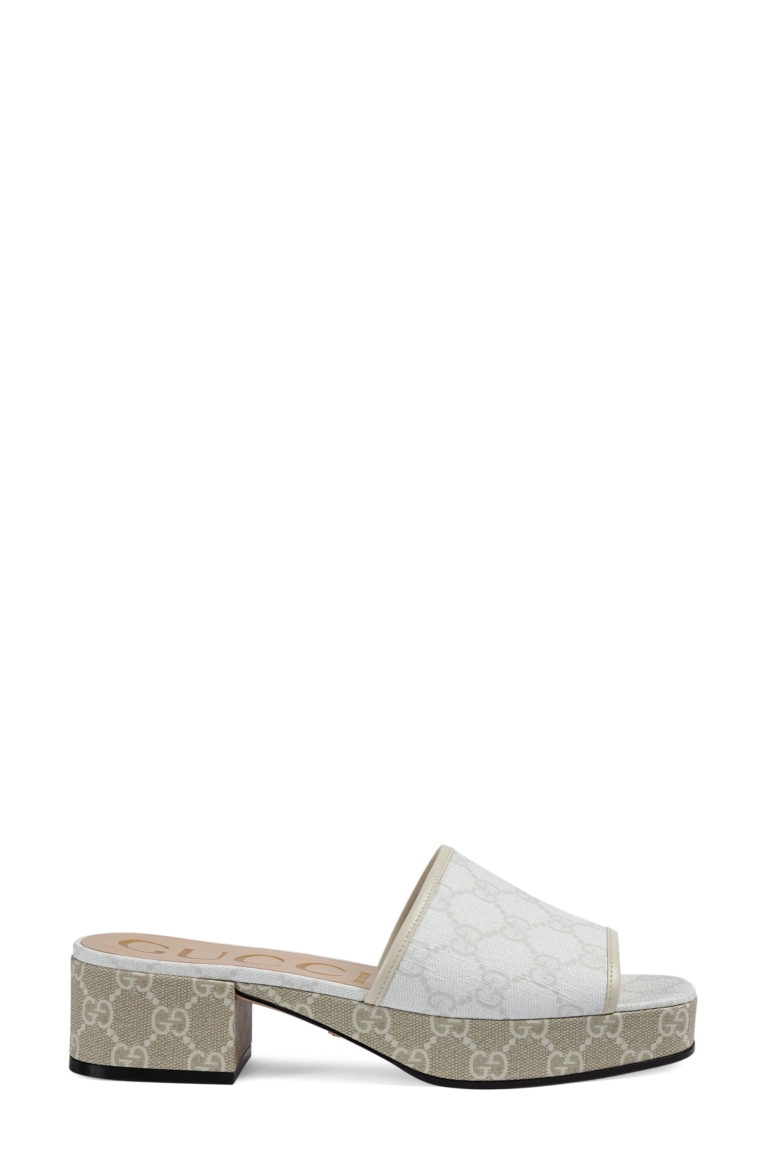 Gucci GG Supreme Canvas Slide Sandal, Alternate, color, 