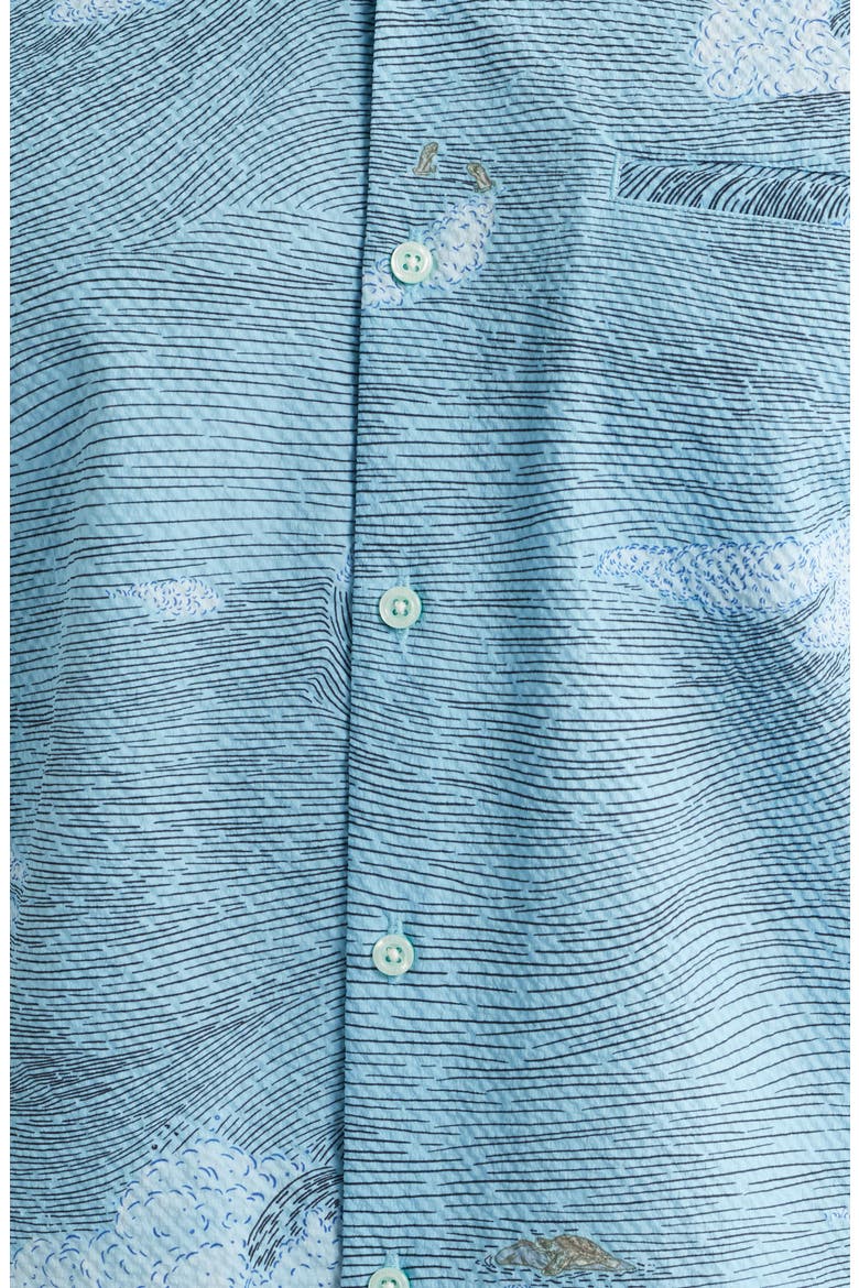Honu Sighting Performance Pucker Shirt, Alternate, color, SKY BLUE