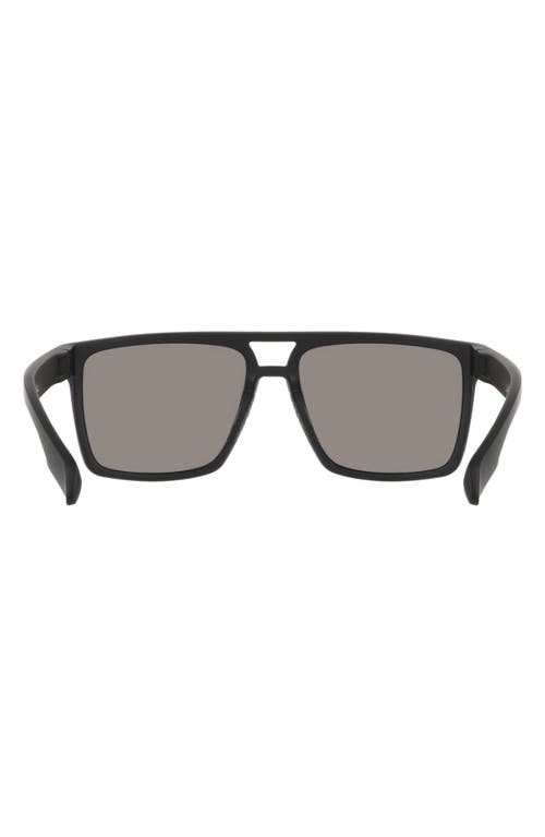 Dragon 57mm Navigator Sunglasses In Matte Black/blue Mirror