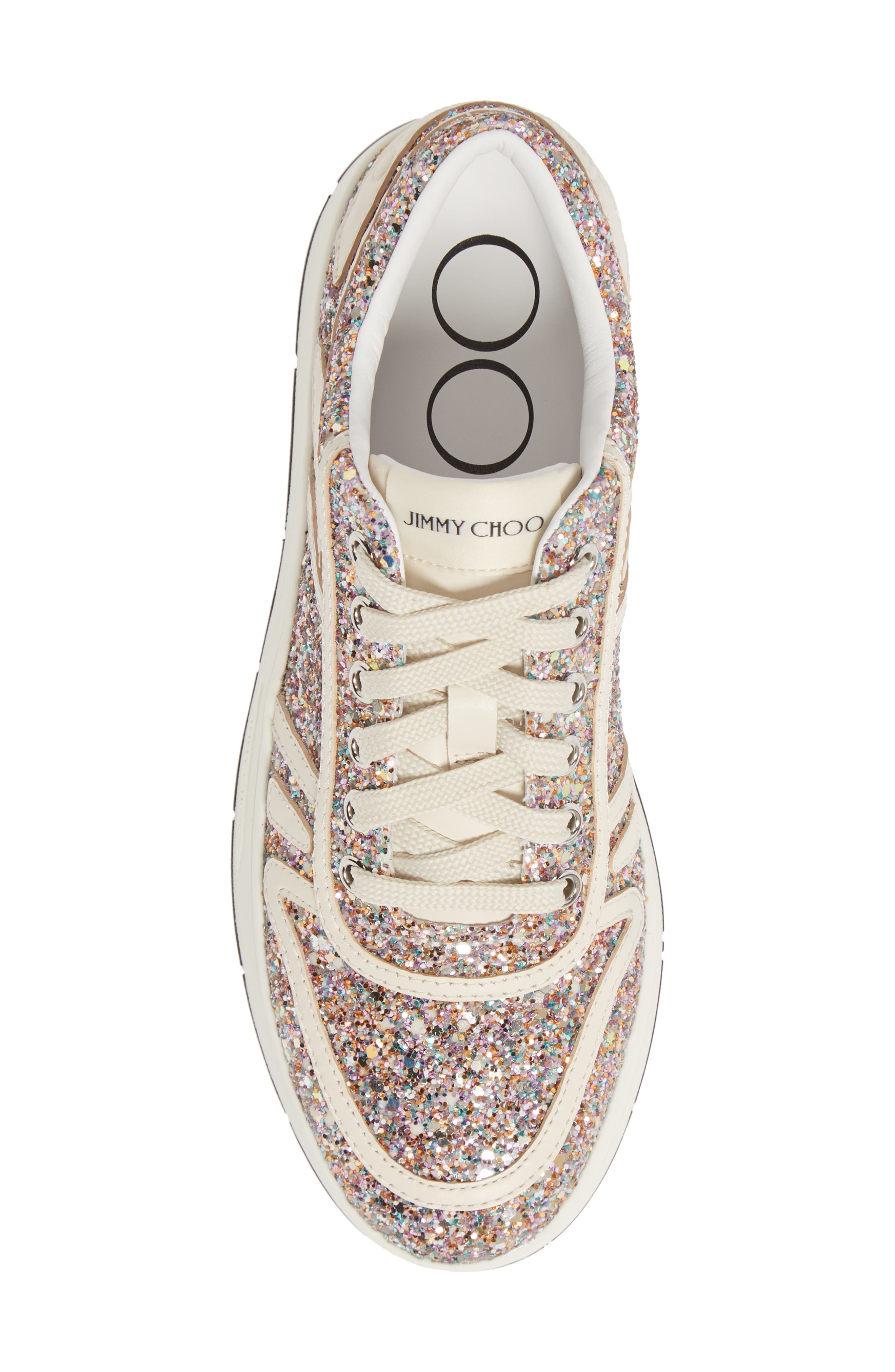 Jimmy Choo Hawaii Glitter Sneaker, Alternate, color, 