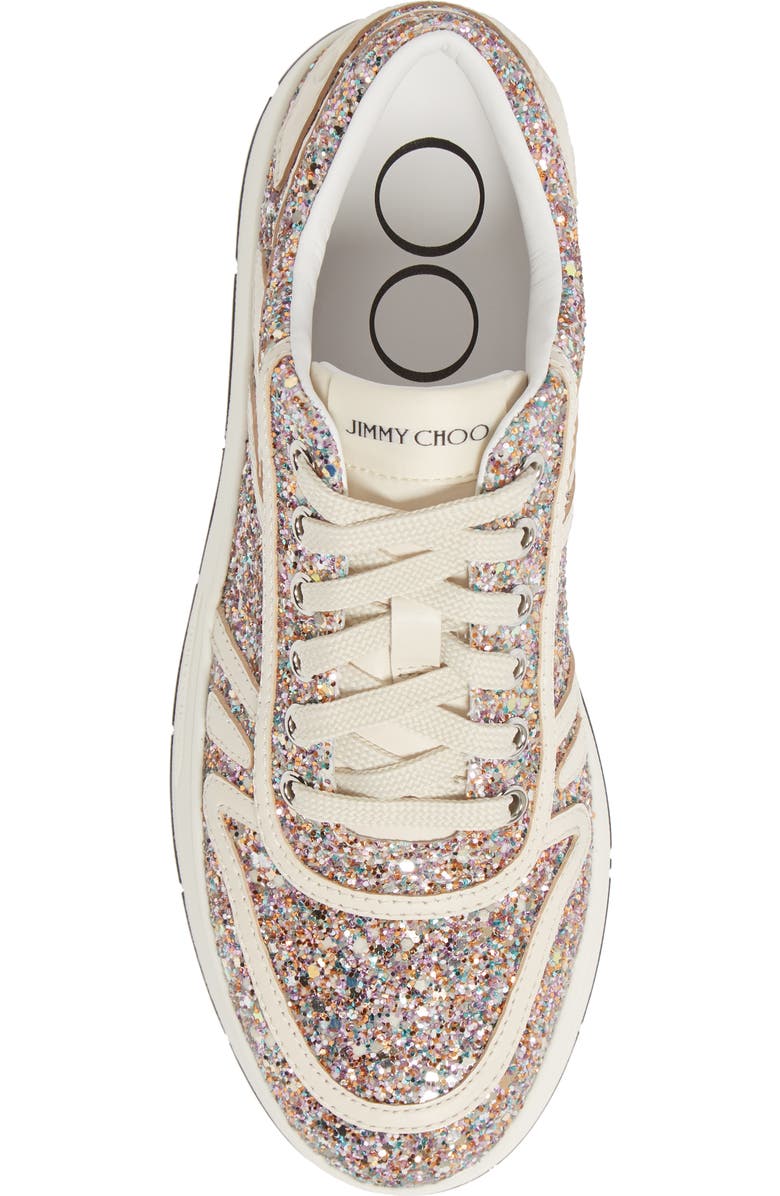 Jimmy Choo Hawaii Glitter Sneaker, Alternate, color,