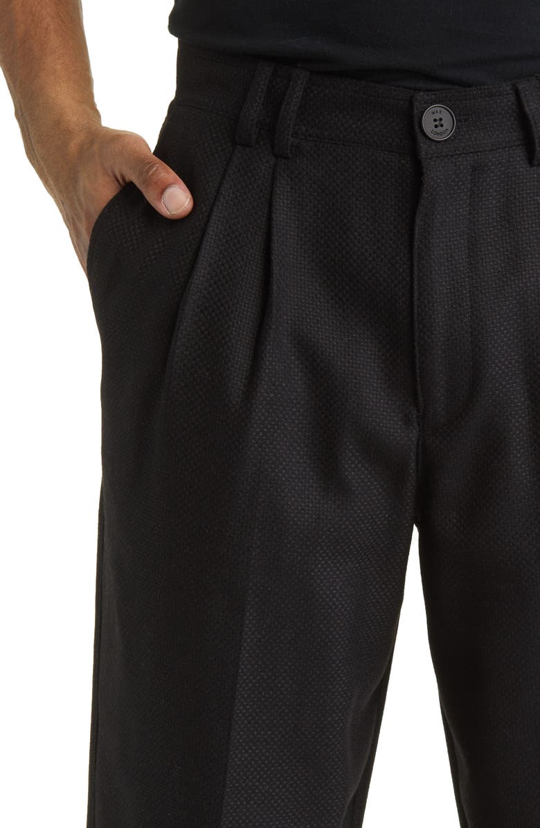 Wax London Club Wool Blend Pleated Trousers, Alternate, color, 