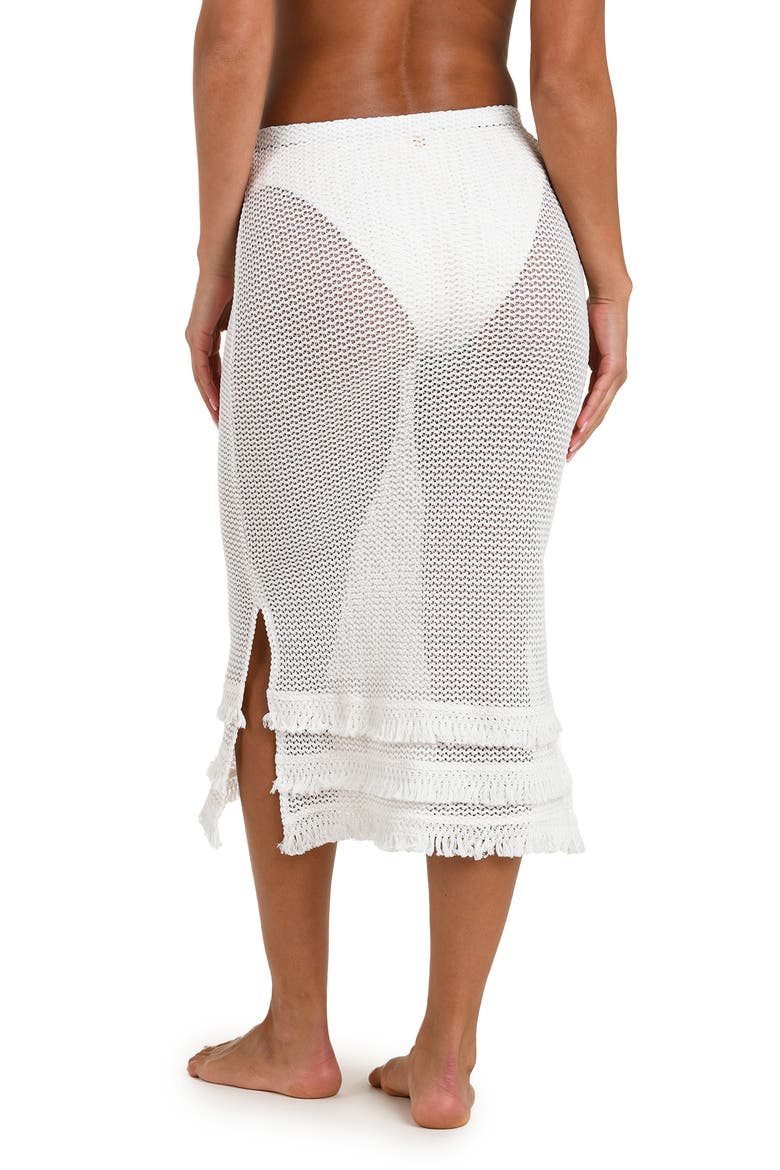 Flora Flair Open Stitch Cover-Up Midi Skirt, Alternate, color, IVORY