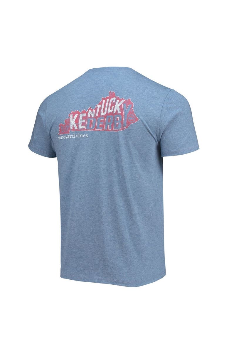 vineyard vines Men's Vineyard Vines Heathered Navy Kentucky Derby Fill Dunes T-Shirt, Alternate, color,