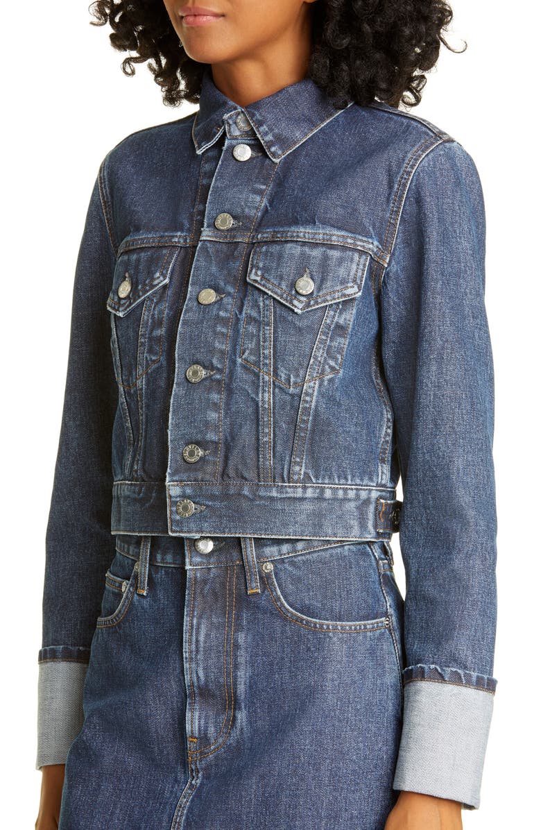 Helmut Lang Little Denim Trucker Jacket, Alternate, color, 