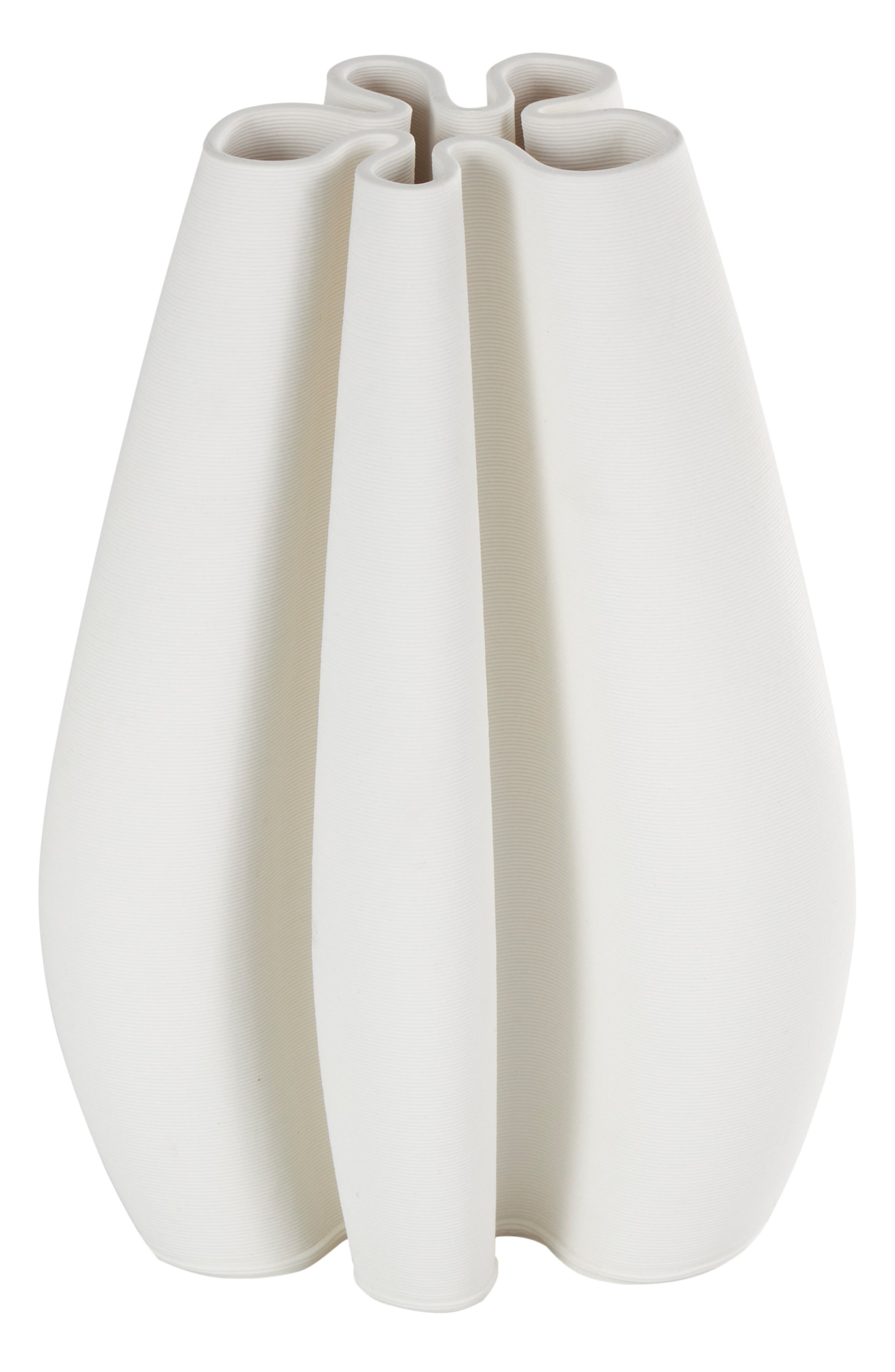 VIVIAN LUNE HOME Fluted Ceramic Vase