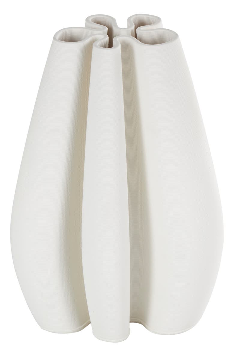 VIVIAN LUNE HOME Fluted Ceramic Vase, Main, color,