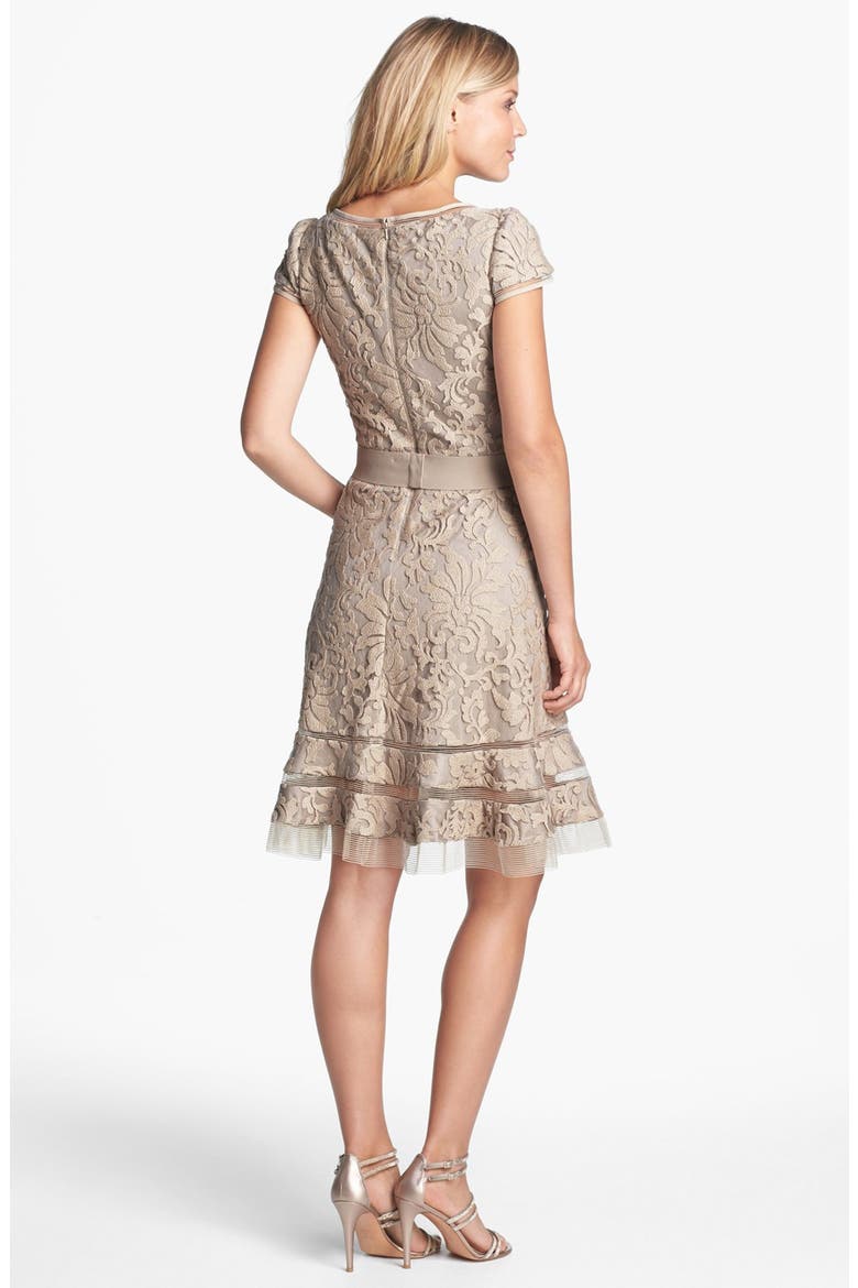 Textured Lace Dress, Alternate, color, SAND