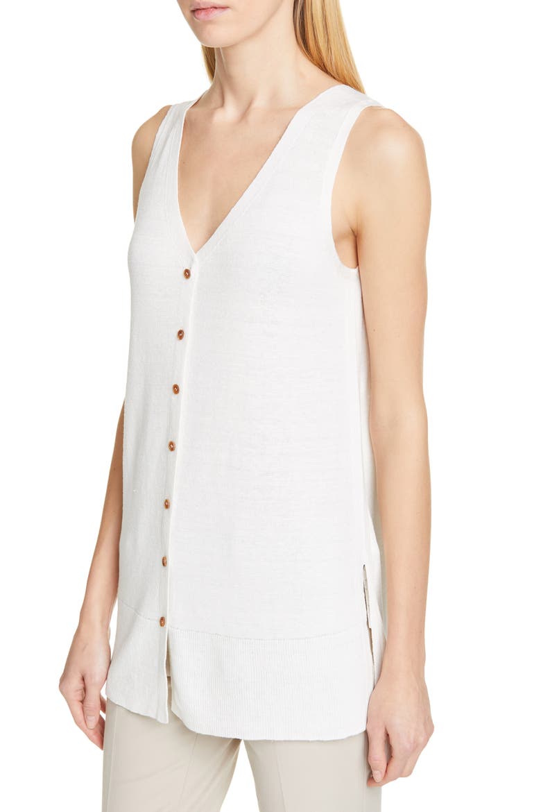 Linen Blend Sweater Tank Top, Alternate, color, CLOUD