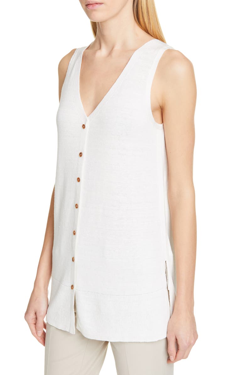Lafayette 148 New York Linen Blend Sweater Tank Top, Alternate, color, 