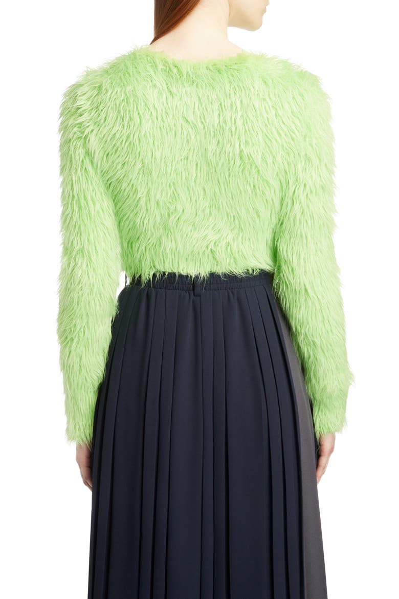 Teddy Texture Sweater, Alternate, color, 3520-ACID GREEN