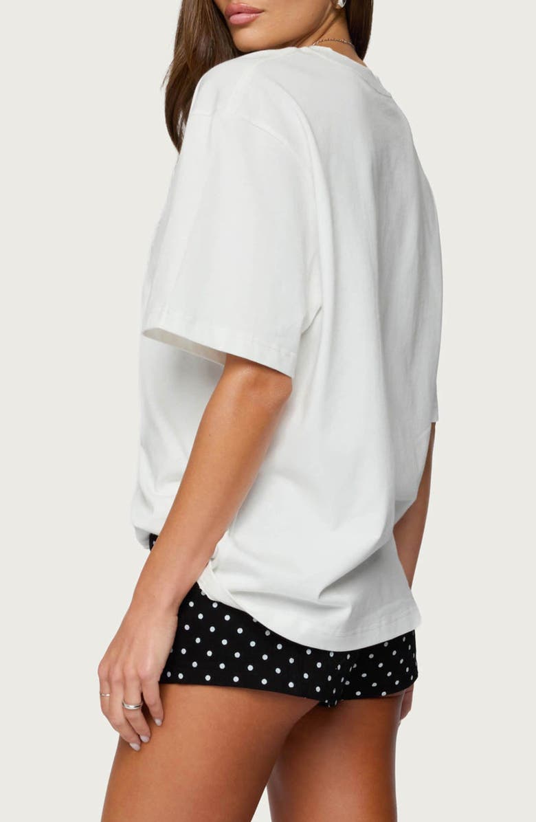 EDIKTED Devan Oversize Cotton T-Shirt, Alternate, color, White