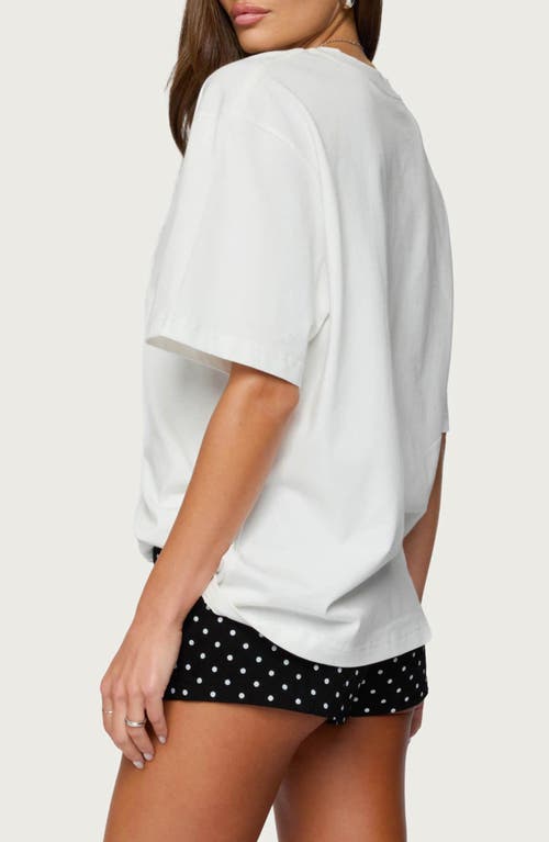 Edikted Devan Oversize Cotton T-shirt In White