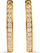 Haus of Brilliance 10K Yellow Gold 1/2 Ct RoundDiamond Hoop Earrings