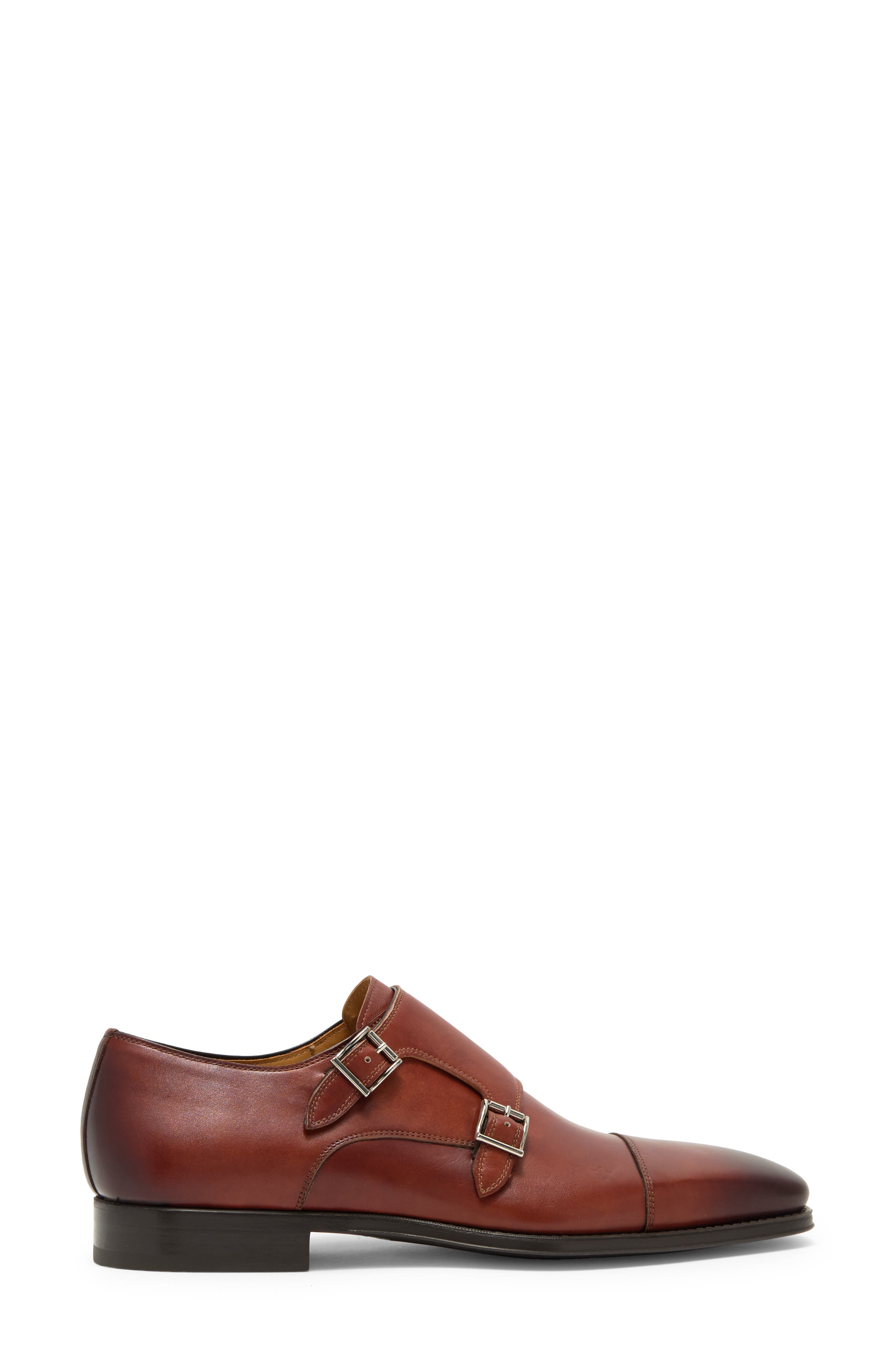 Magnanni Benetiez II Double Monk Strap Loafer - Wide Width Available, Alternate, color, Cognac