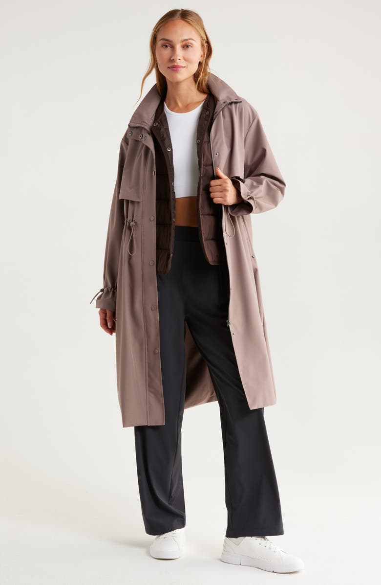 Zella 3-in-1 Trench Coat, Main, color, Tan Dusk
