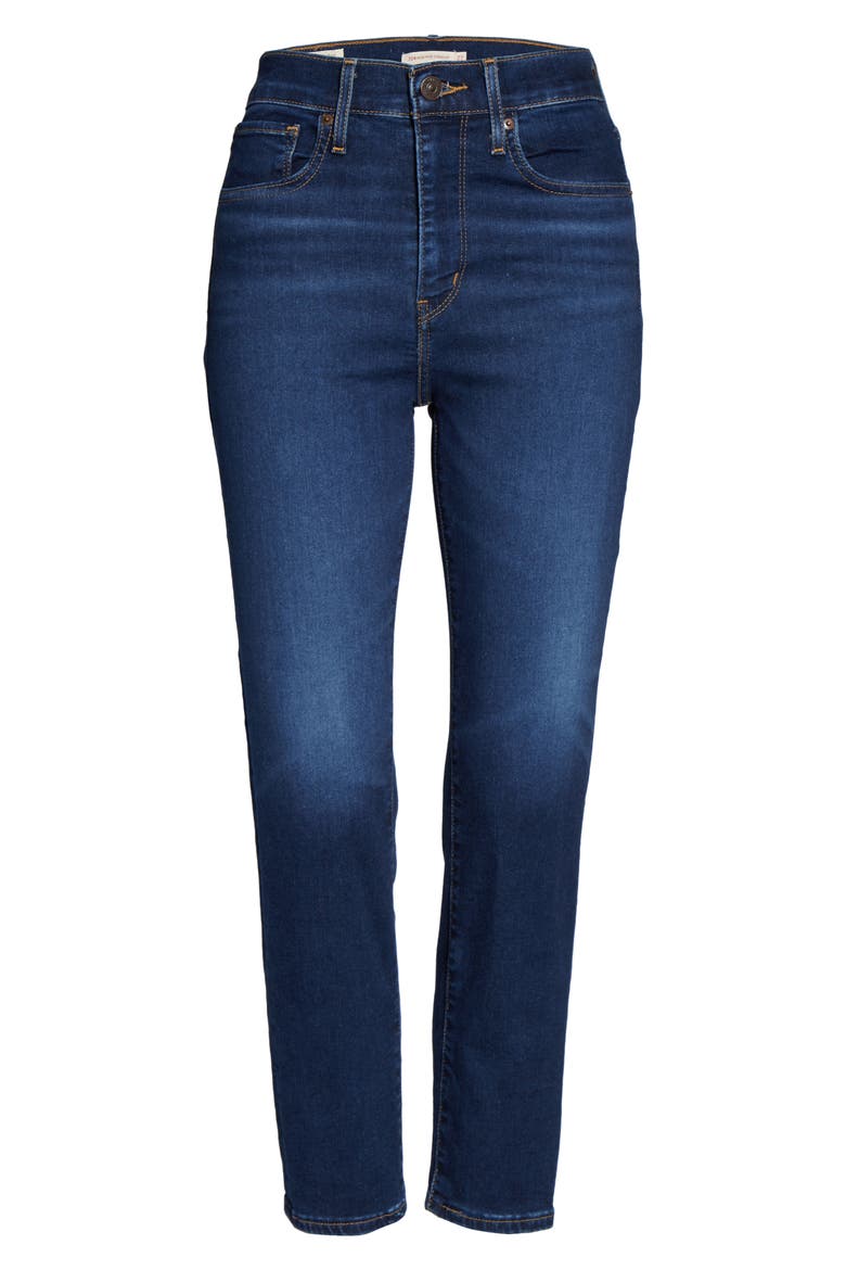 Levi's® 724™ High Waist Crop Straight Leg Jeans, Alternate, color, LONDON INDIGO