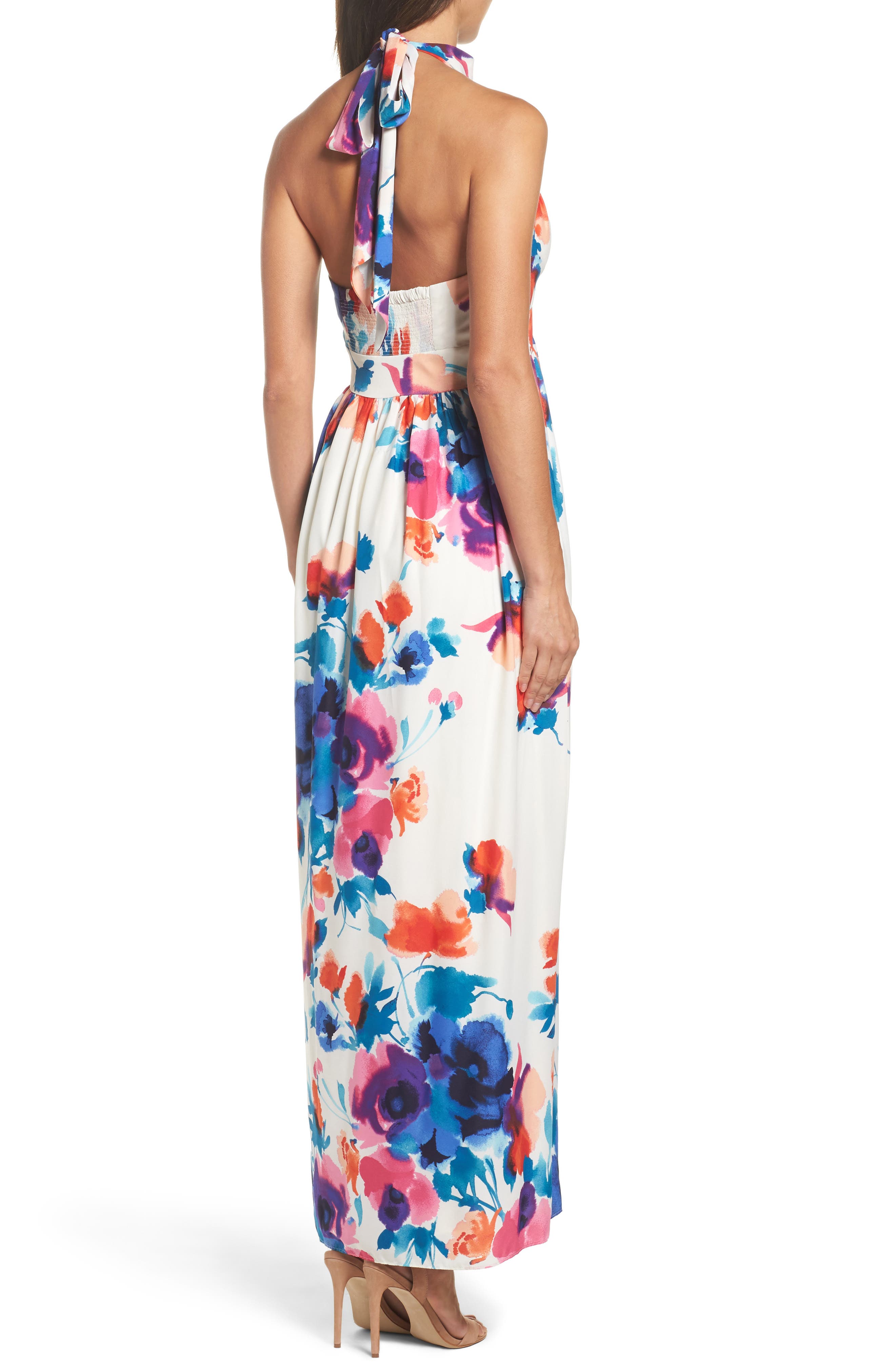 floral print halter maxi dress eliza j (Women) SSRestock