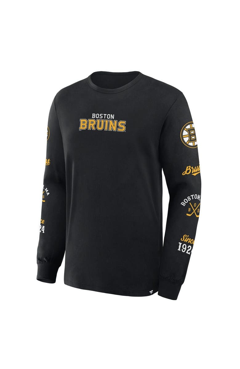 FANATICS Men's Fanatics Black Boston Bruins Boxed In Legacy Long Sleeve T-Shirt, Alternate, color, Black