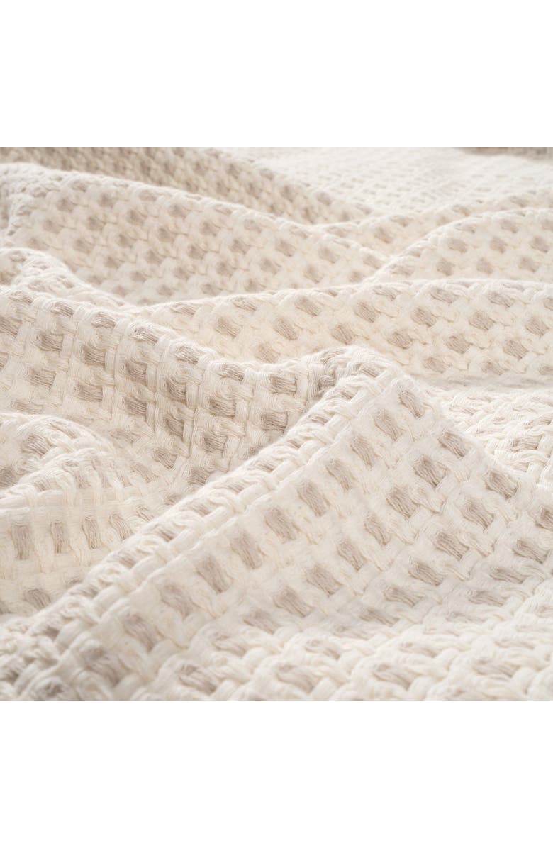 Zsa Zsa Zsu Costa Border Embroidered Yarn-Dyed King Size 100% Cotton Pique 94X87 In, Alternate, color, Beige