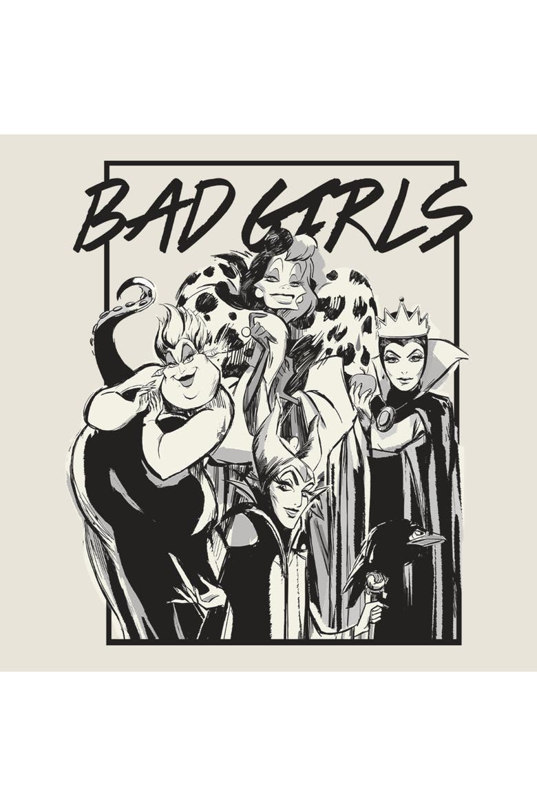 Junior's Bad Girls' Short Sleeve Oversized T-Shirt, Alternate, color, Egret
