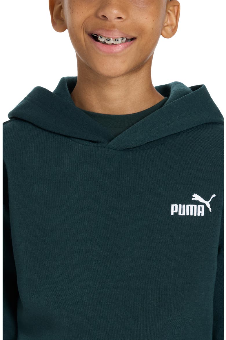 Kids' Essential Basics Fleece Pullover Hoodie, Alternate, color, MIDNIGHT GREEN