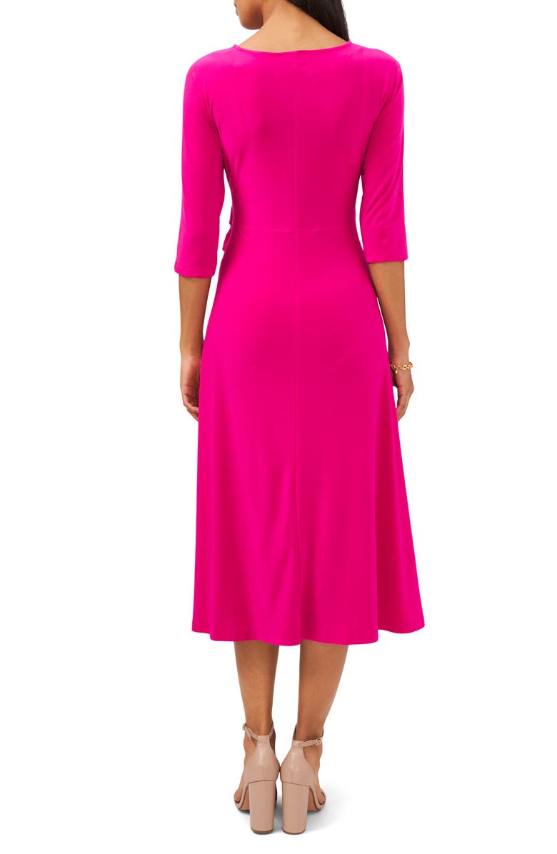 Chaus Tie Front Midi Dress, Alternate, color, Pink Martini