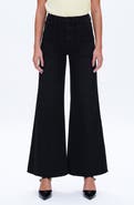 Bayeas Raw Hem High Waist Utility Wide Leg Jeans