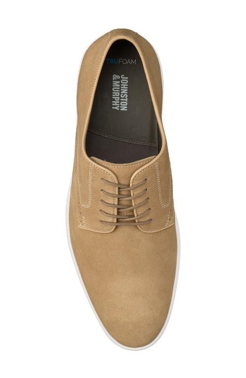 Johnston & Murphy Men's Brody Plain Toe Lace Up Dress Casual Sneakers In Taupe Suede