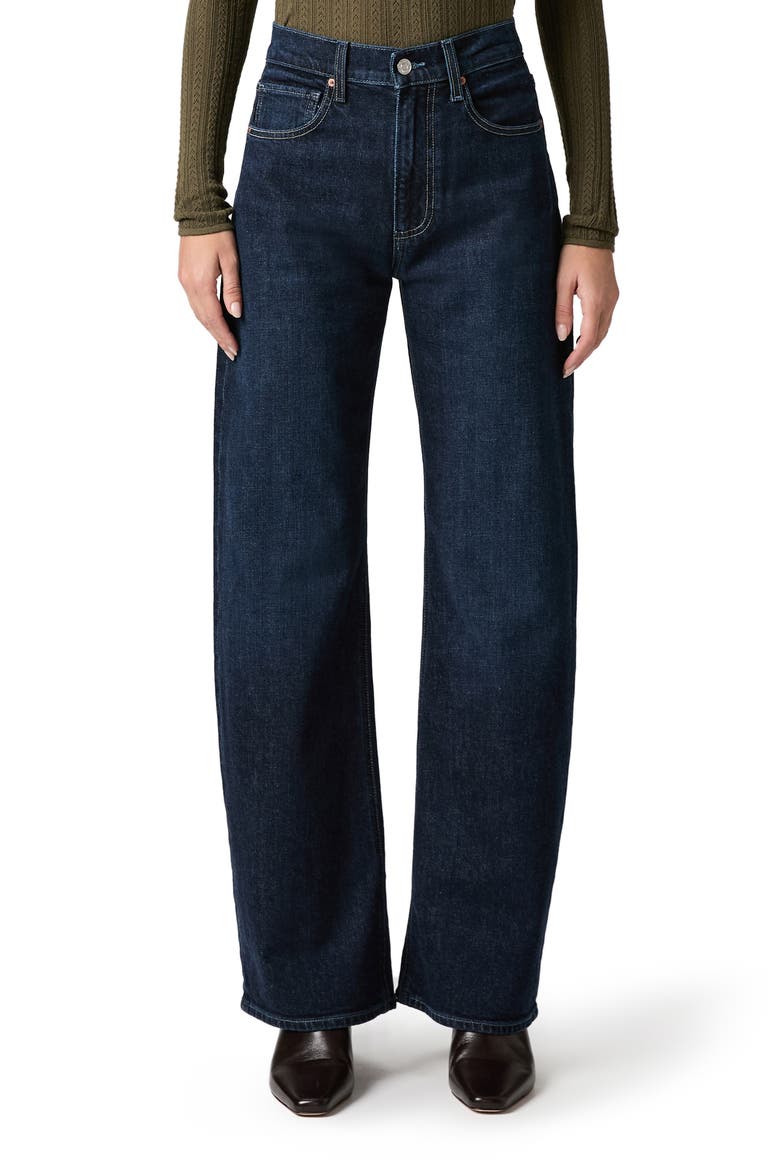 Arellia High Waist Barrel Leg Jeans, Main, color, DWELL