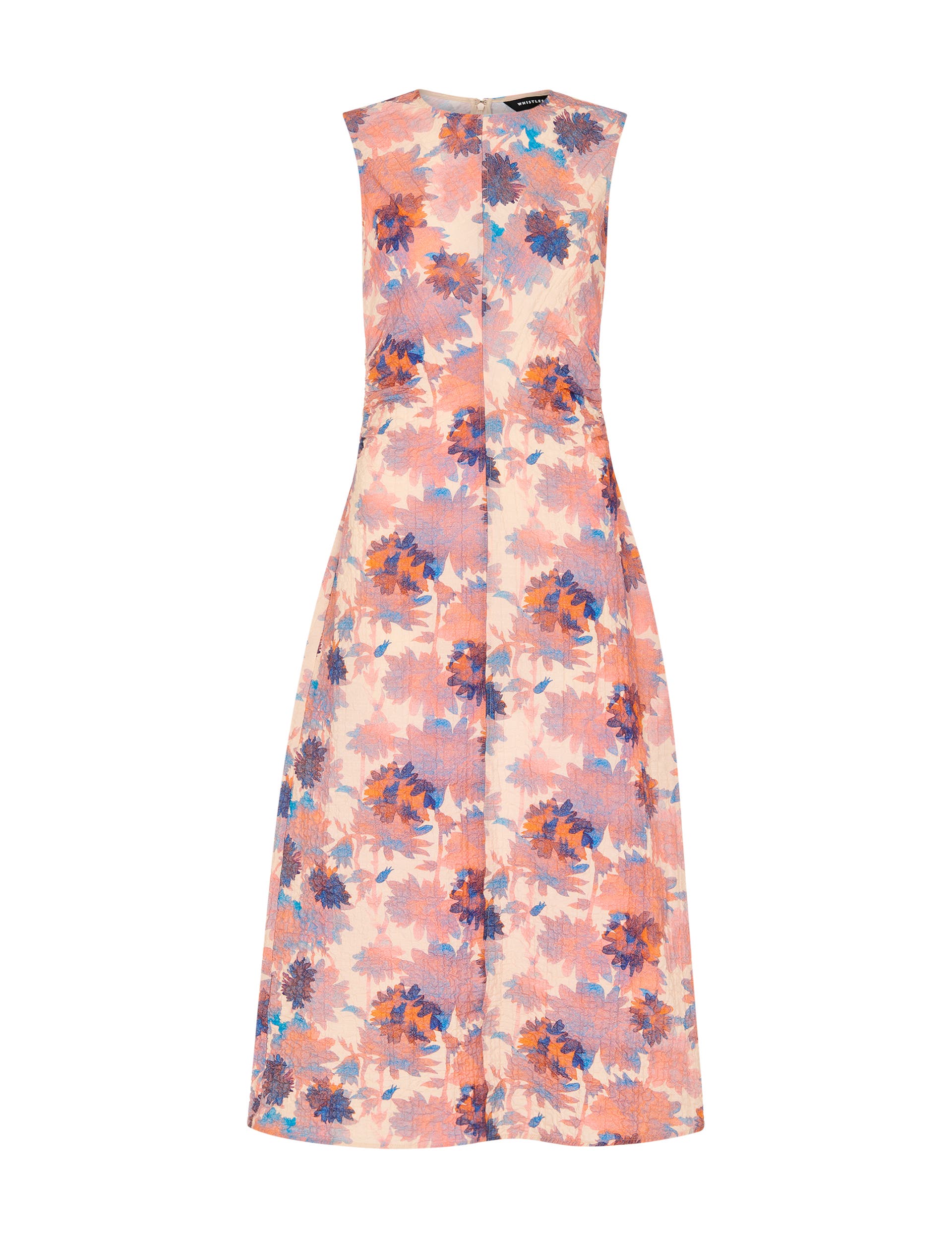 Sleeveless Floral Textured Midi Dress - image 2