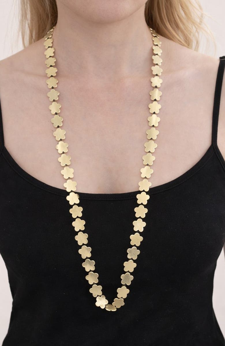 EYE CANDY LOS ANGELES Lindsay Flower Motif Necklace, Alternate, color,