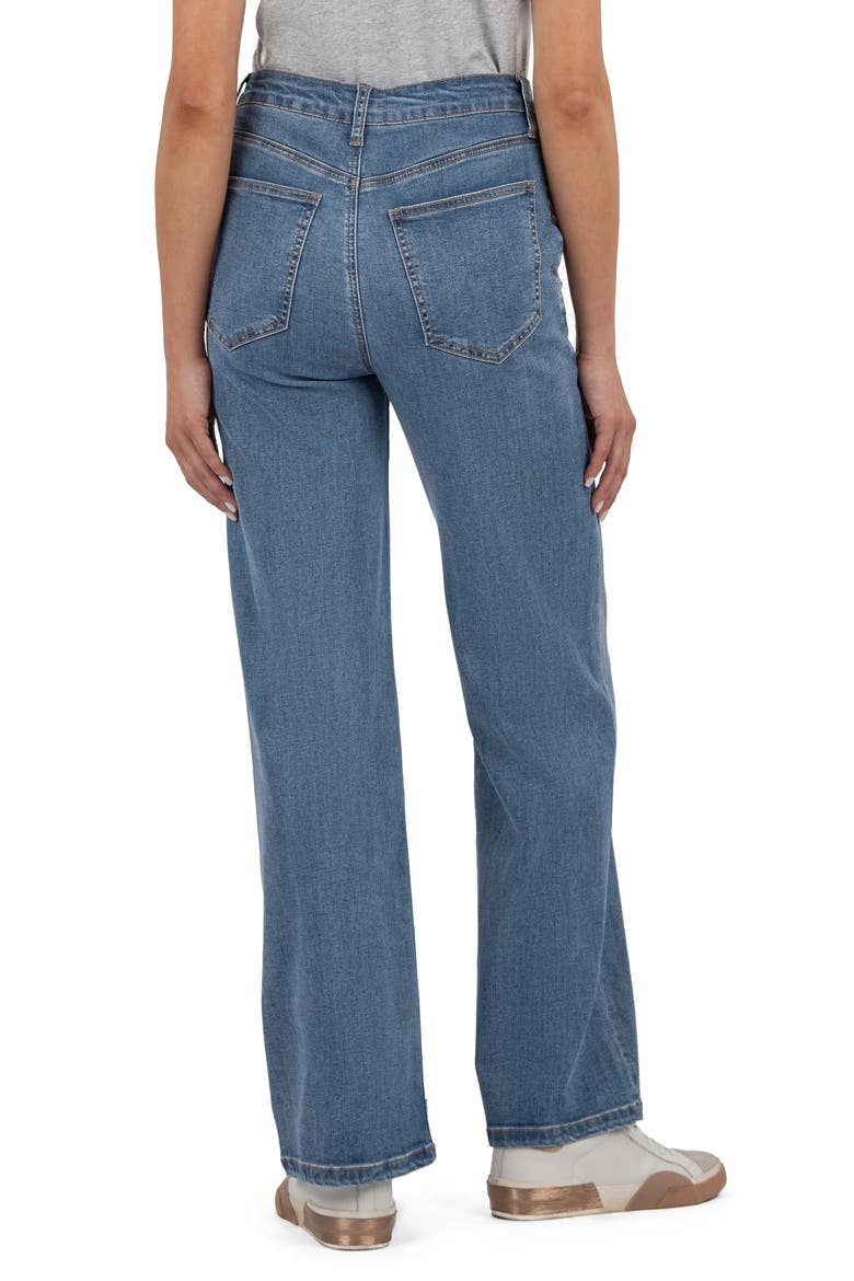 High Waist Wide Leg Jeans, Alternate, color, MEDIUM WASH