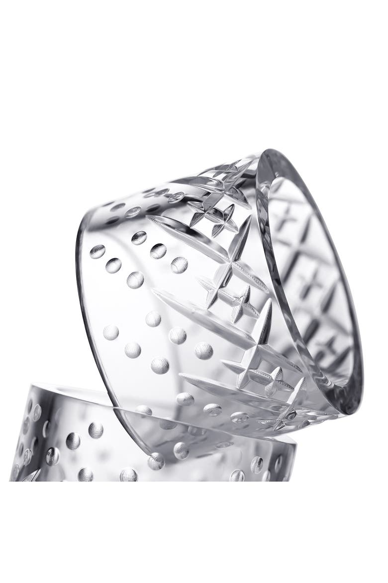 Celebrations Set of 2 Crystal Napkin Rings, Alternate, color, NO COLOR