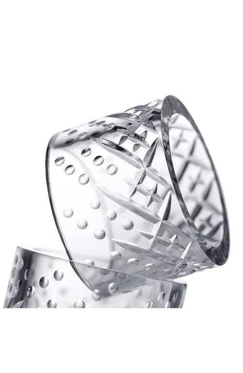 Waterford Celebrations Set Of 2 Crystal Napkin Rings In Transparent
