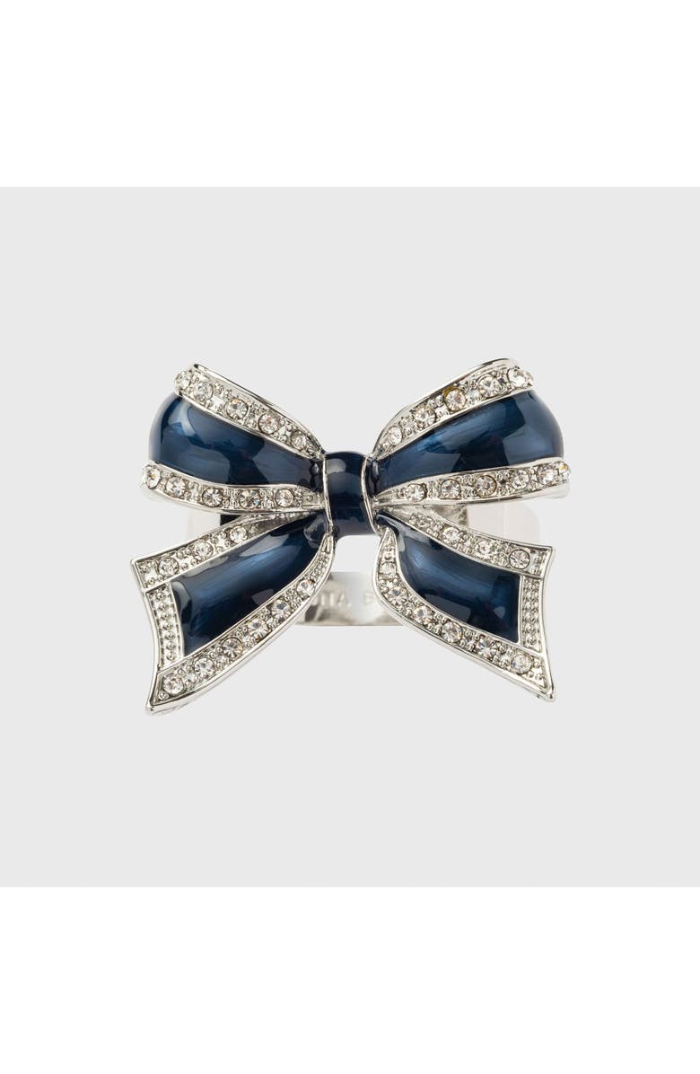 Joanna Buchanan Enamel skinny napkin rings, set of four, Main, color, Navy