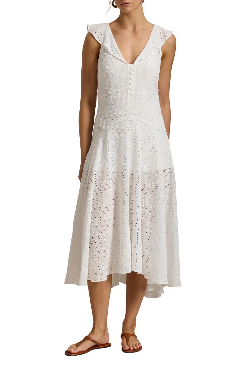 ralph lauren eyelet cotton dress Polo Ralph Lauren Eyelet-Embroidered Cotton Shirtdress