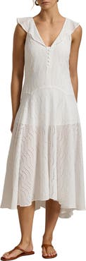 Polo Ralph Lauren Cotton Blend Eyelet Dress